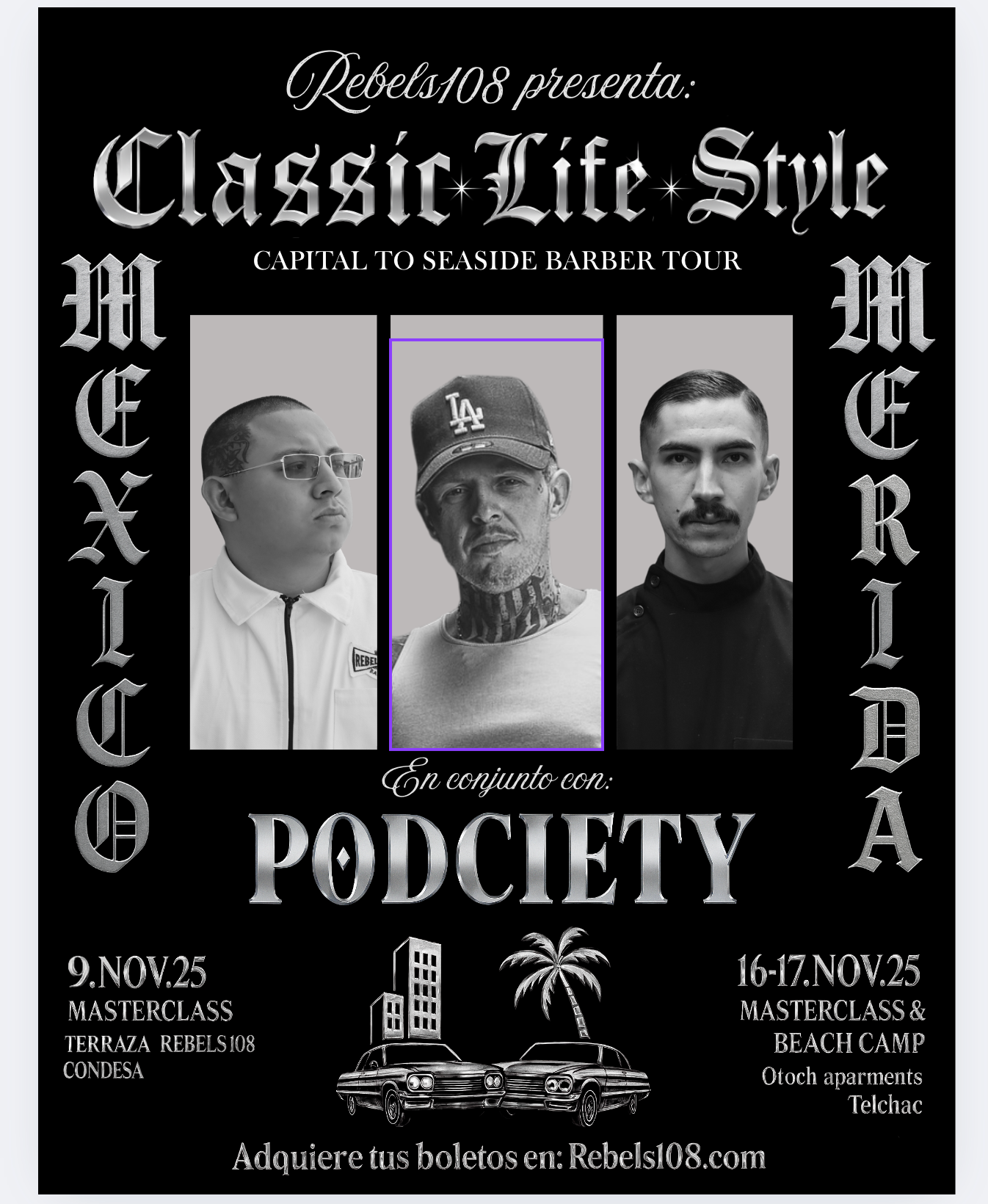 Boletos &quot;PODCIETY-REBELS108&quot;